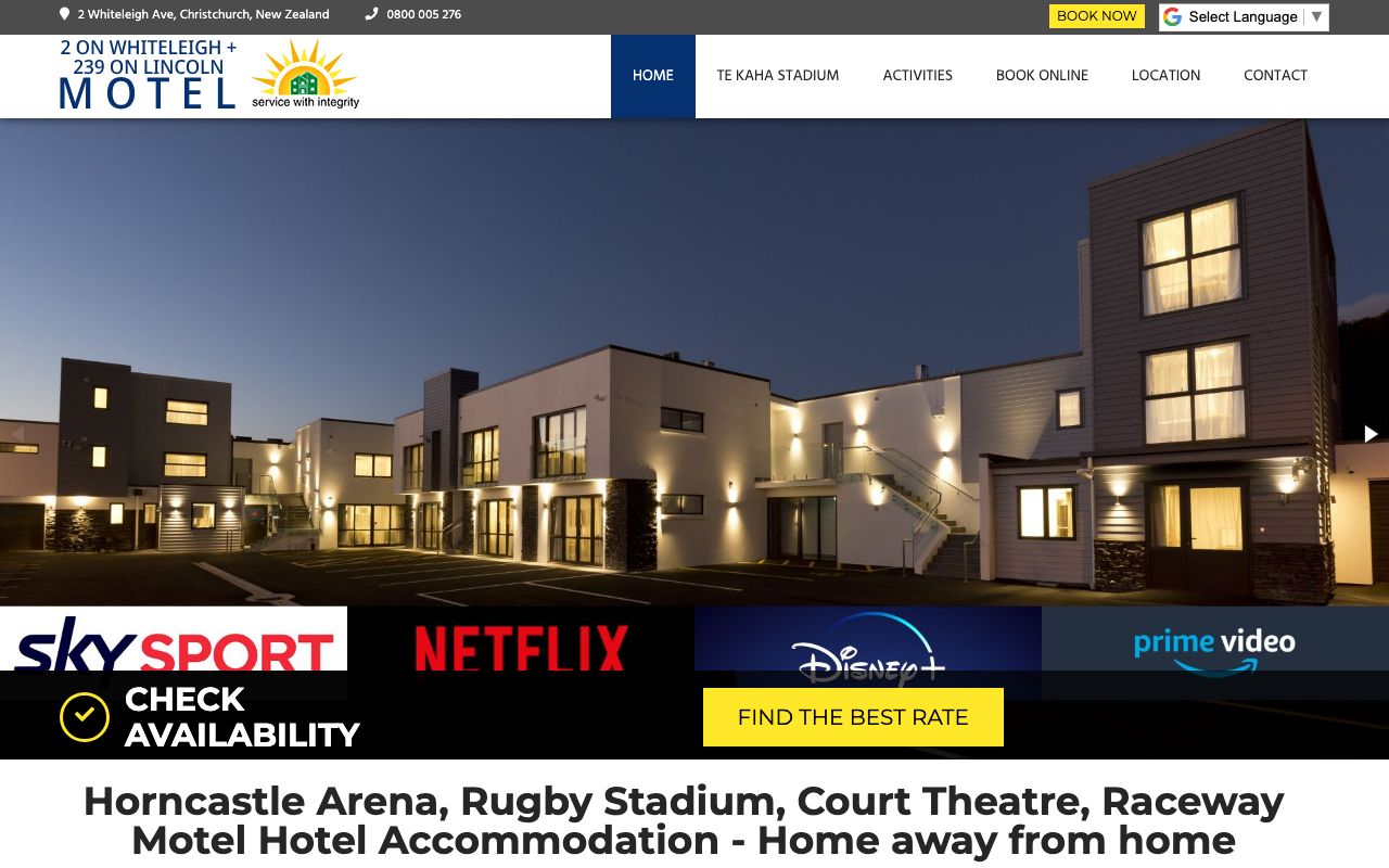 Preview of 2 on Whiteleigh Motel's website