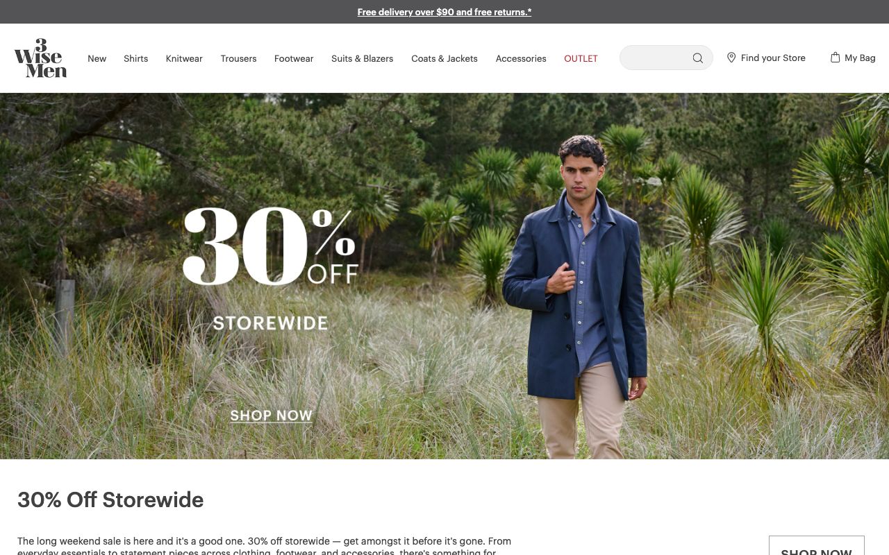 Preview of 3 Wise Men's website