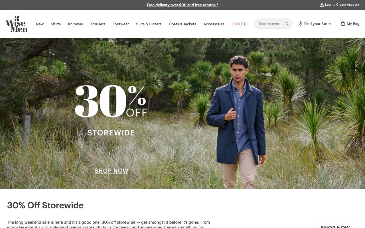 Preview of 3 Wise Men's website