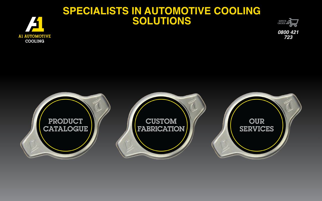 Preview of A1 Automotive Cooling's website