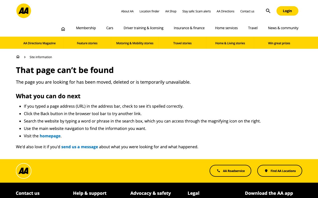 Preview of AA Auto Centre's website