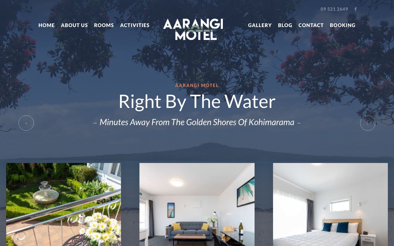 Preview of Aarangi Motel's website
