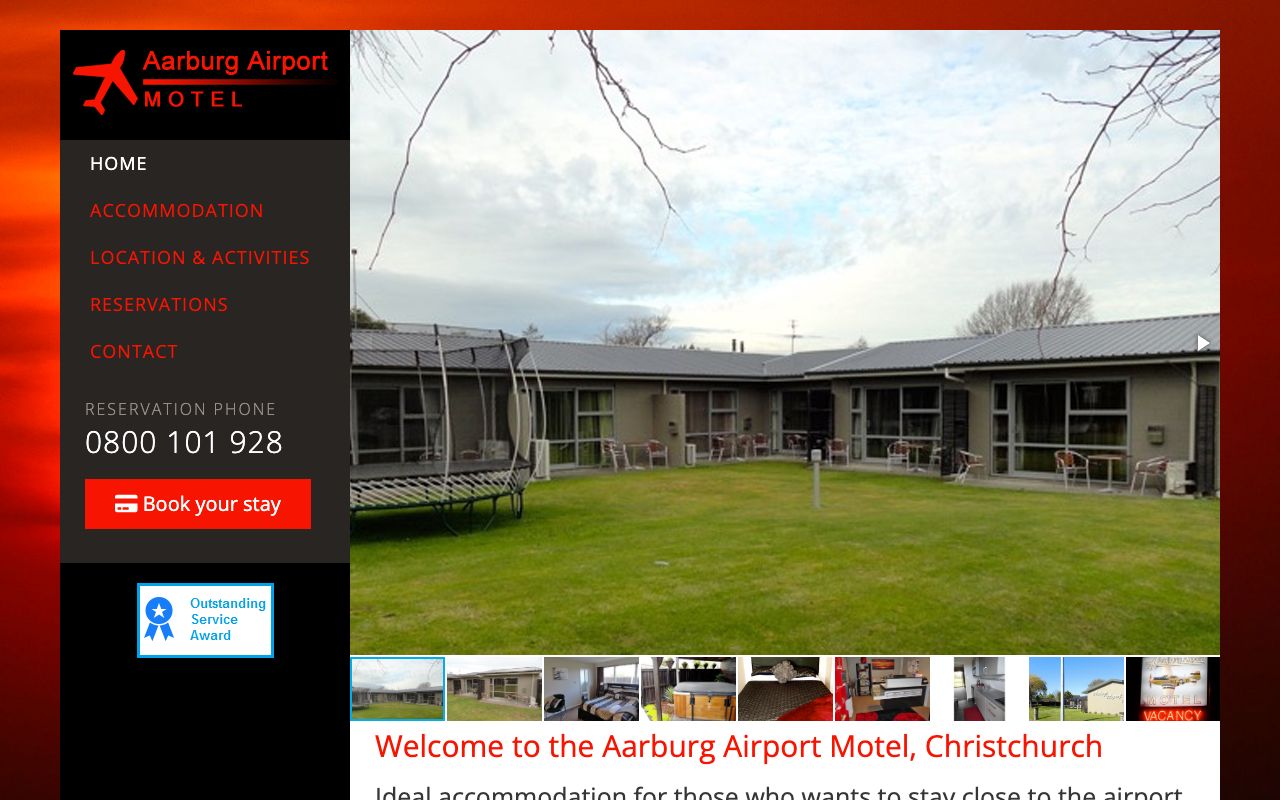 Preview of Aarburg Airport Motel's website