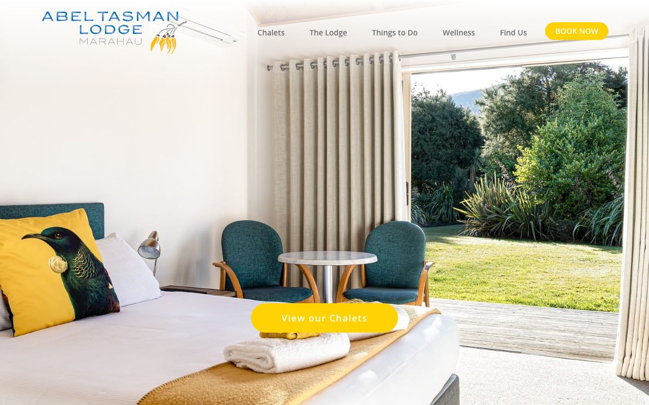 Preview of Abel Tasman Lodge's website