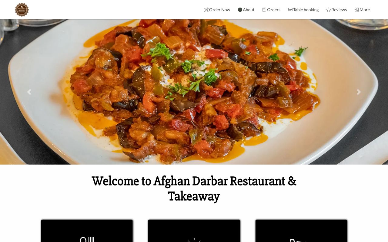 Preview of Afghan Darbar's website