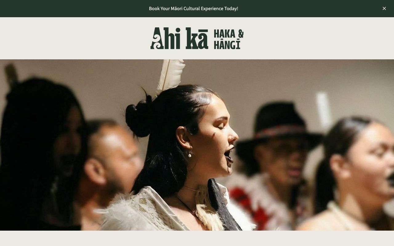Preview of Ahi Kā Haka & Hāngī's website