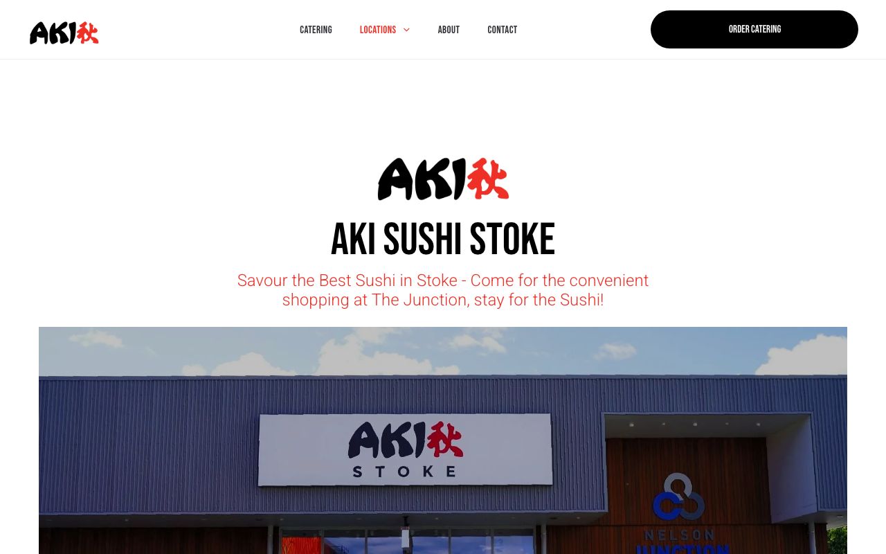 Preview of Aki Sushi Stoke's website
