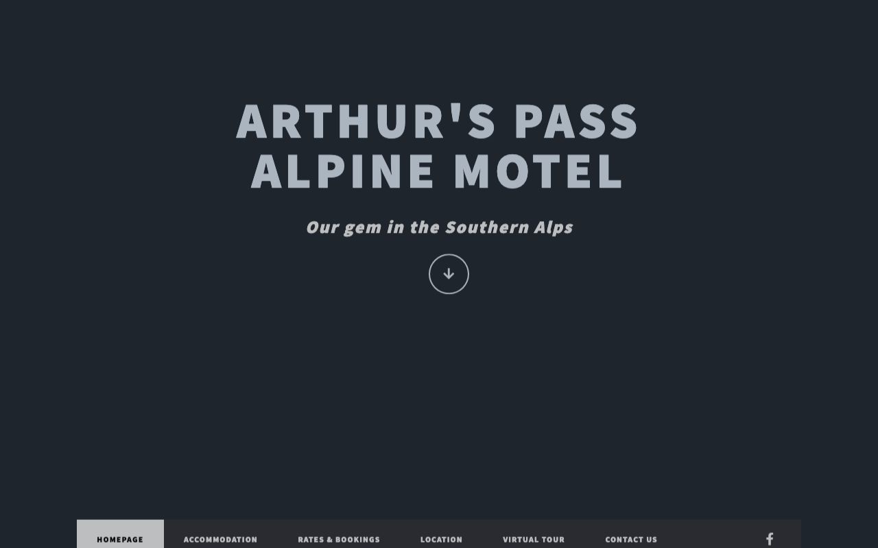 Preview of Alpine Motel's website