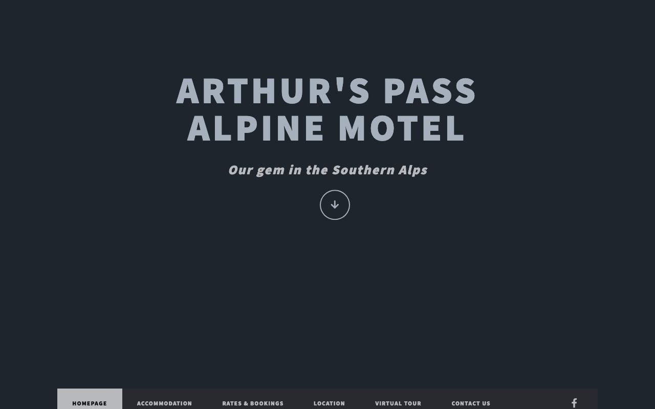 Preview of Alpine Motel's website