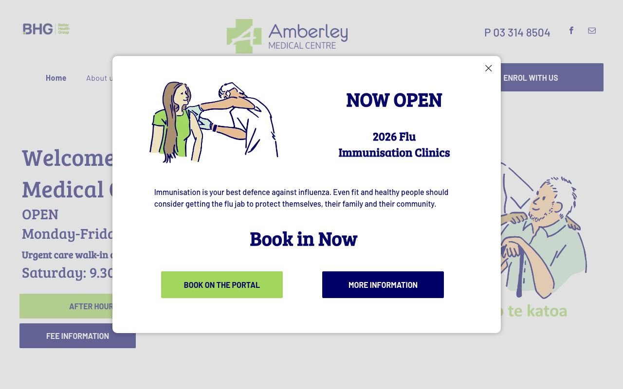 Preview of Amberley Medical Centre's website