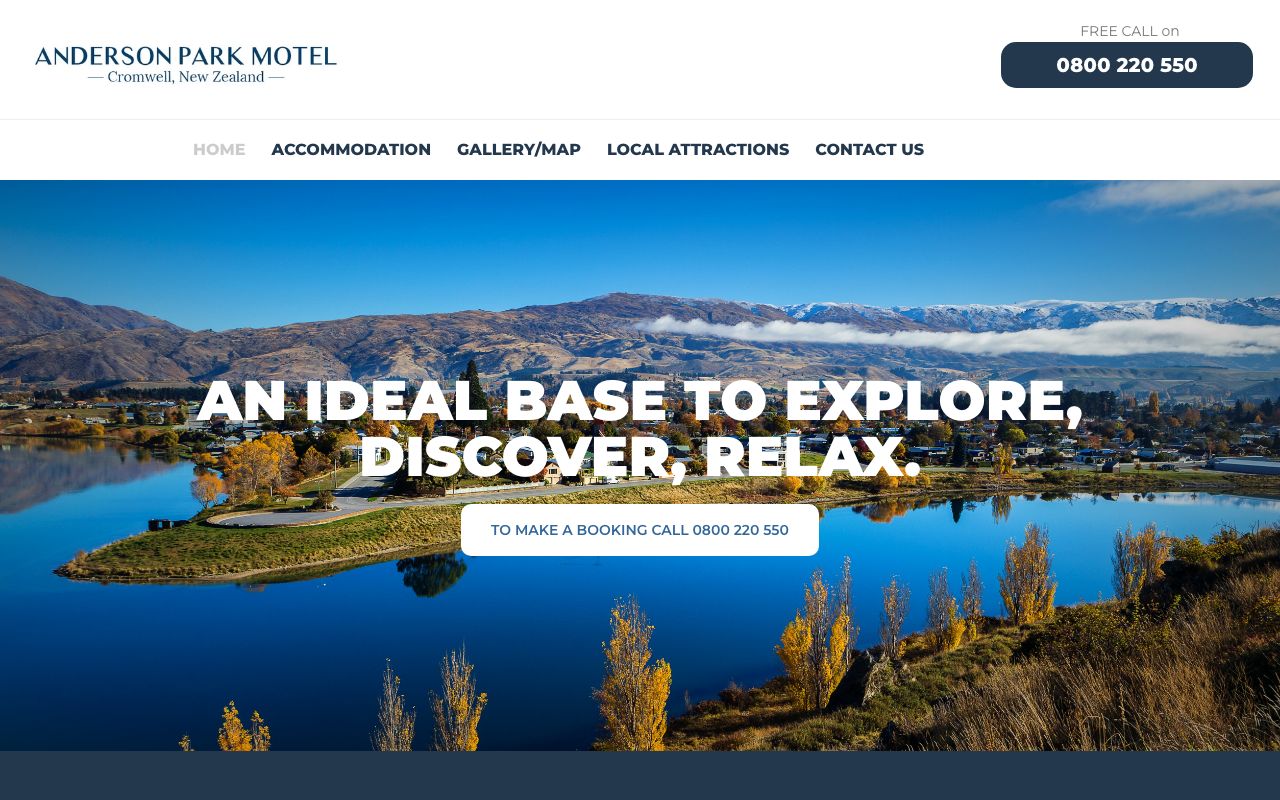 Preview of Anderson Park Motel's website
