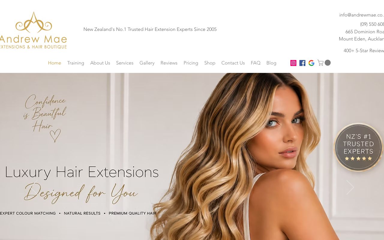 Preview of Andrew Mae's website