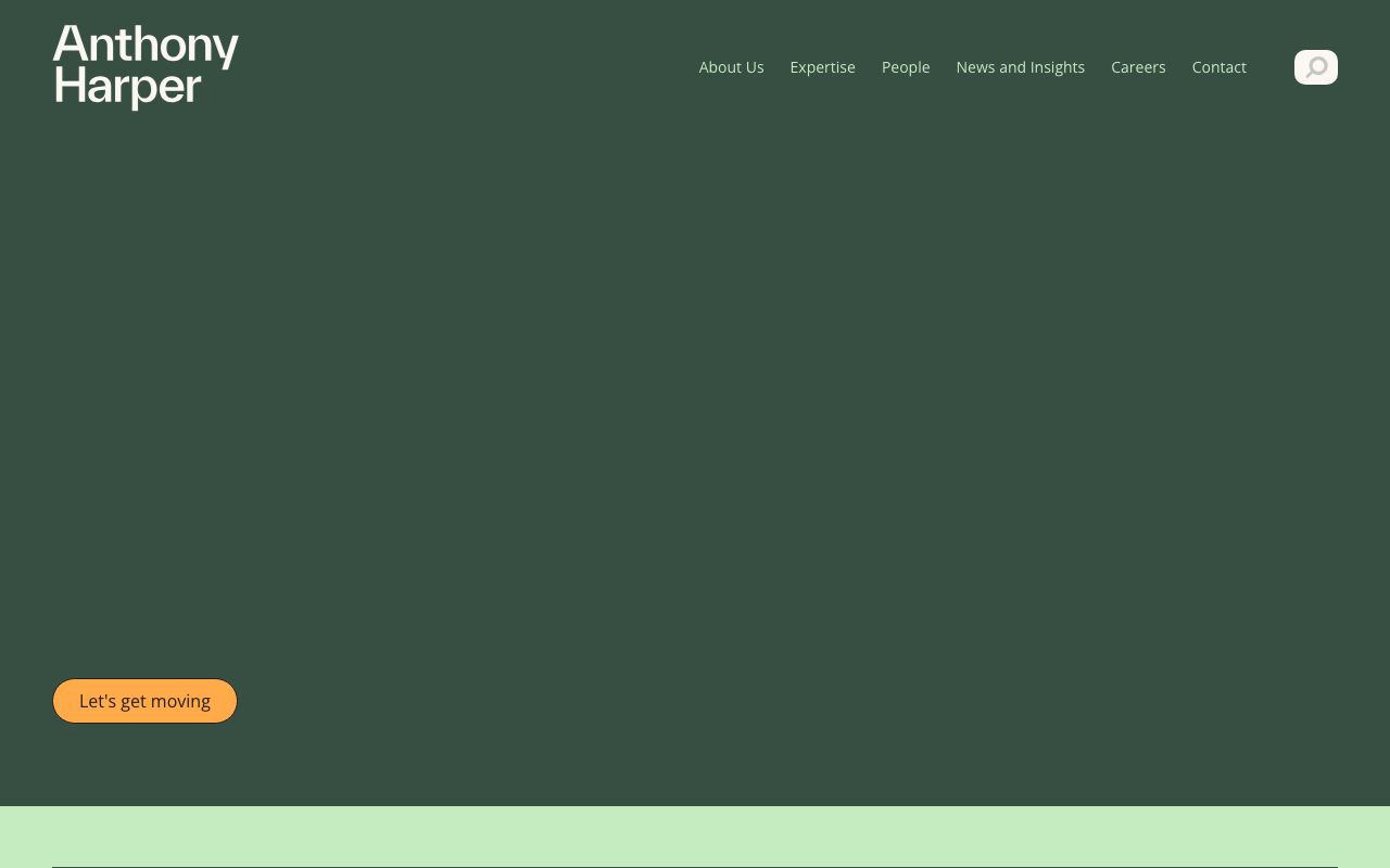 Preview of Anthony Harper's website