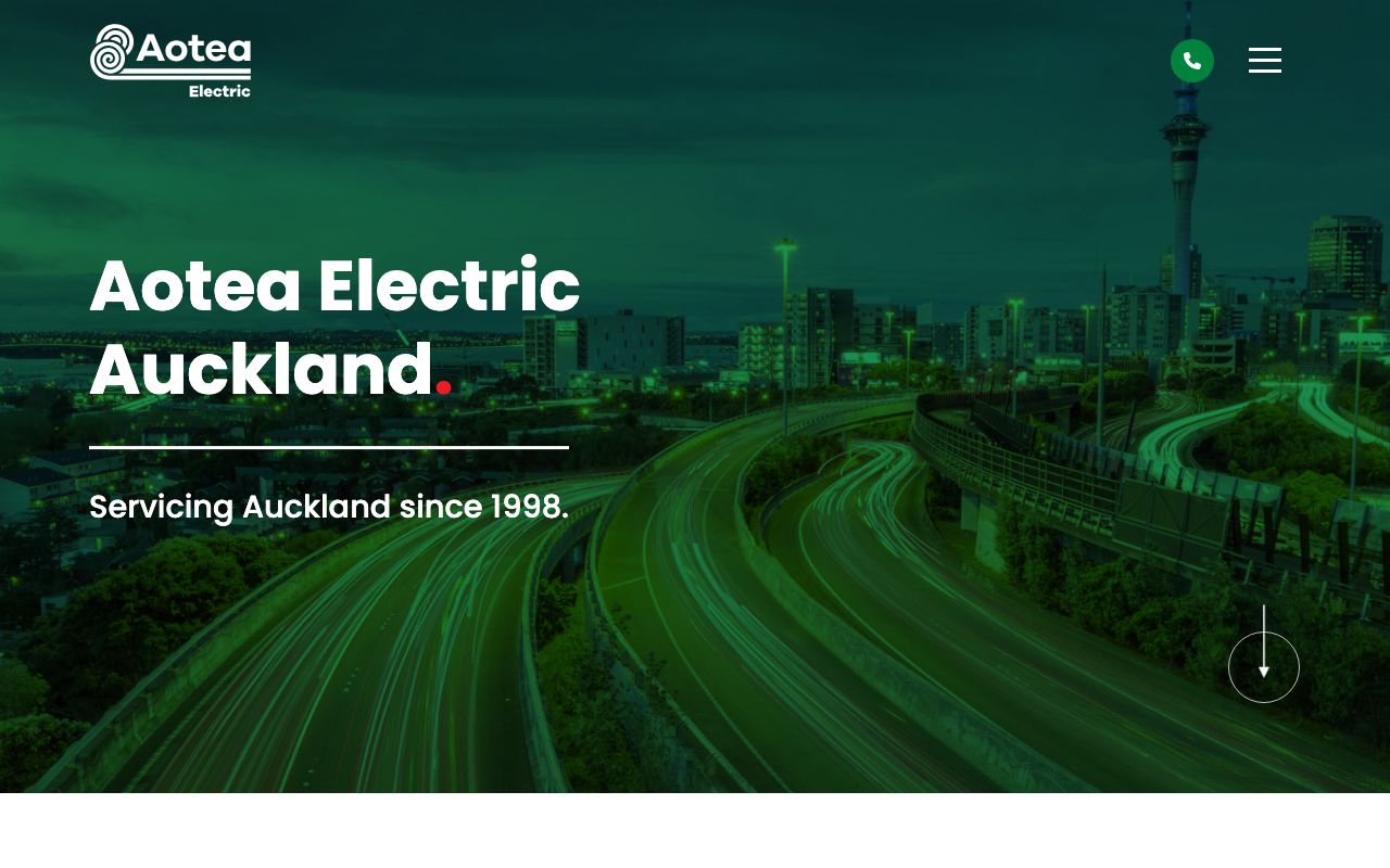 Preview of Aotea Electric's website