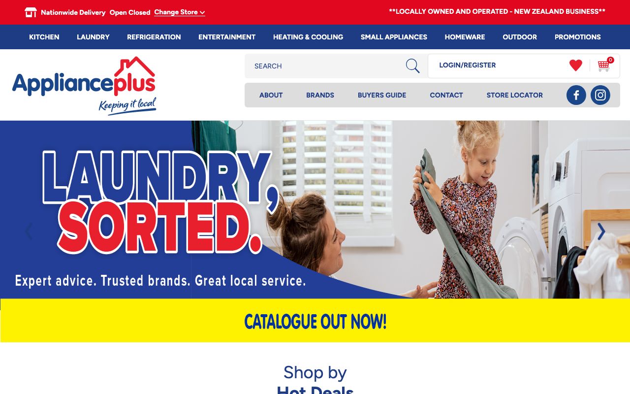 Preview of Appliance Plus's website