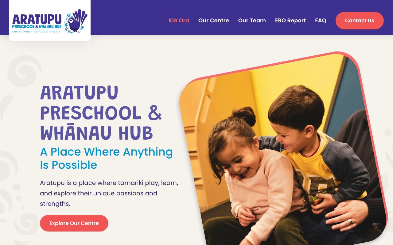 Preview of Aratapu Preschool and Whanau Hub's website