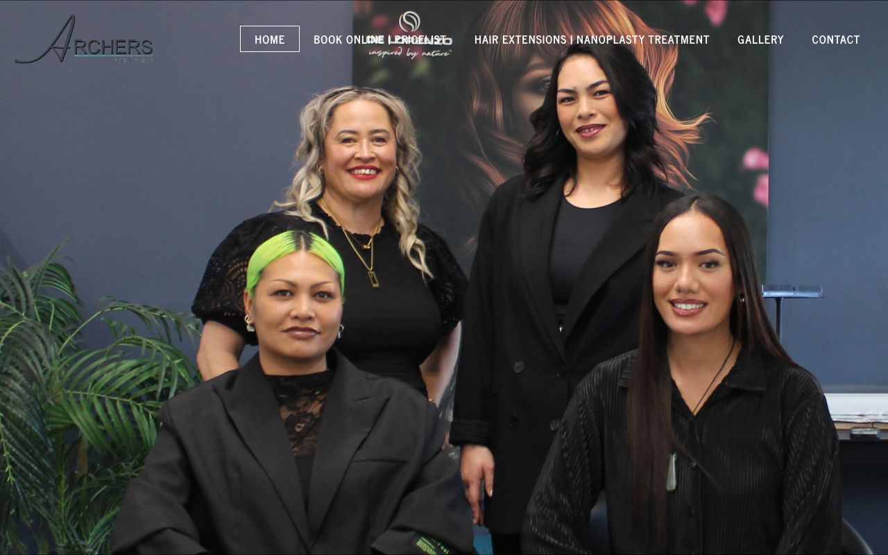 Preview of Archers Hair Design's website