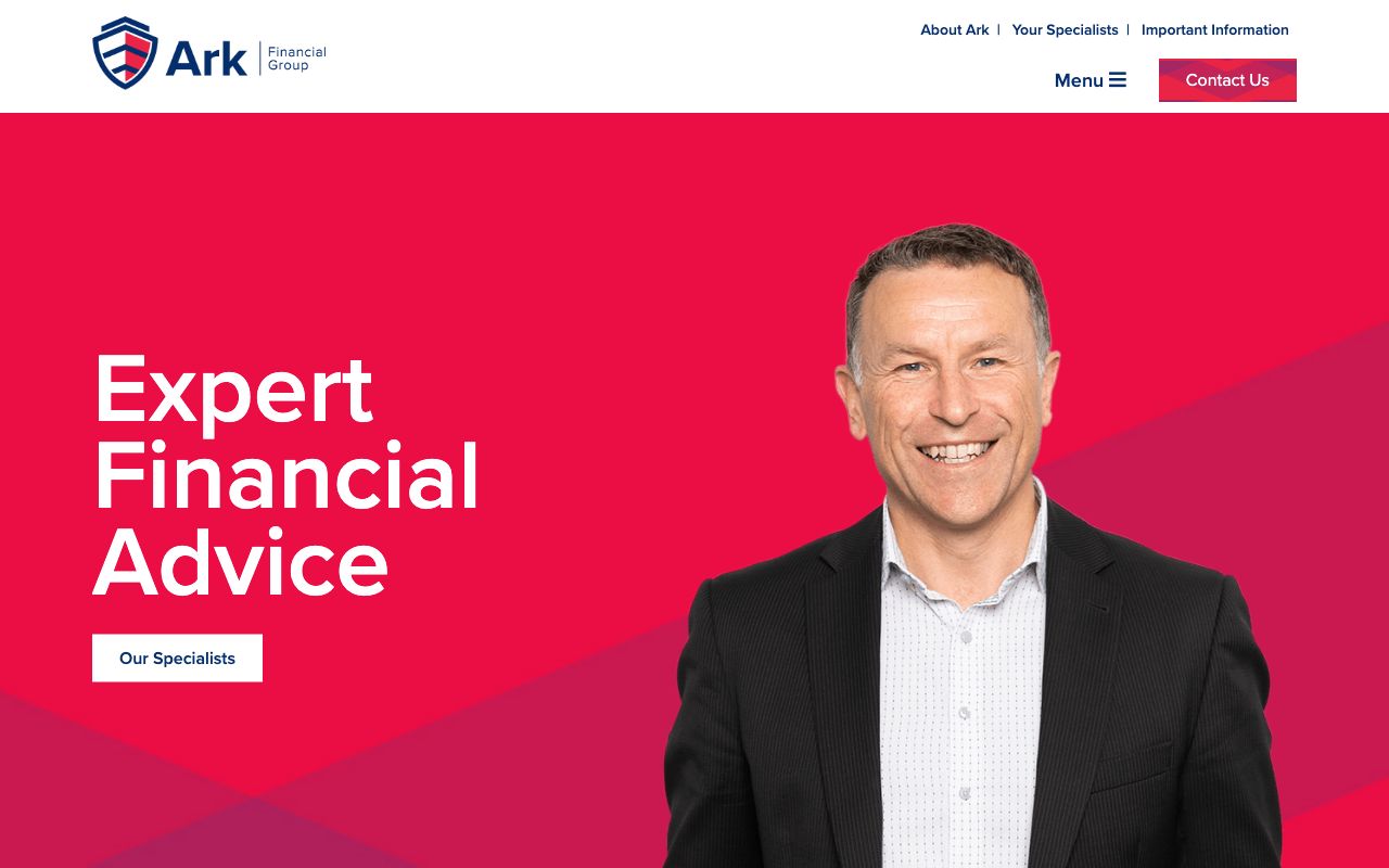 Preview of Ark Financial Group's website