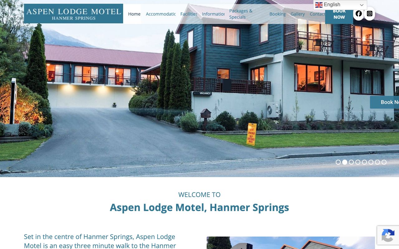 Preview of Aspen Lodge Motel's website