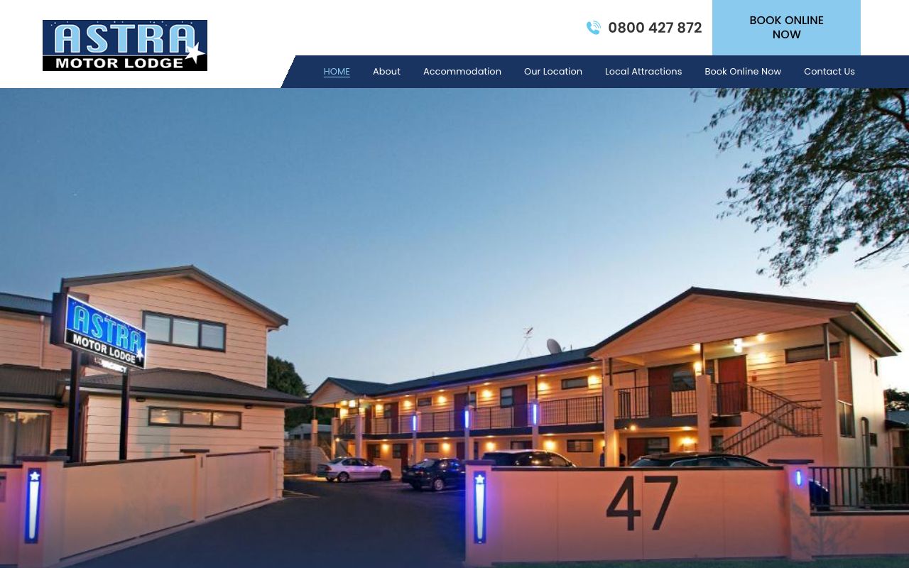 Preview of Astra Motor Lodge's website