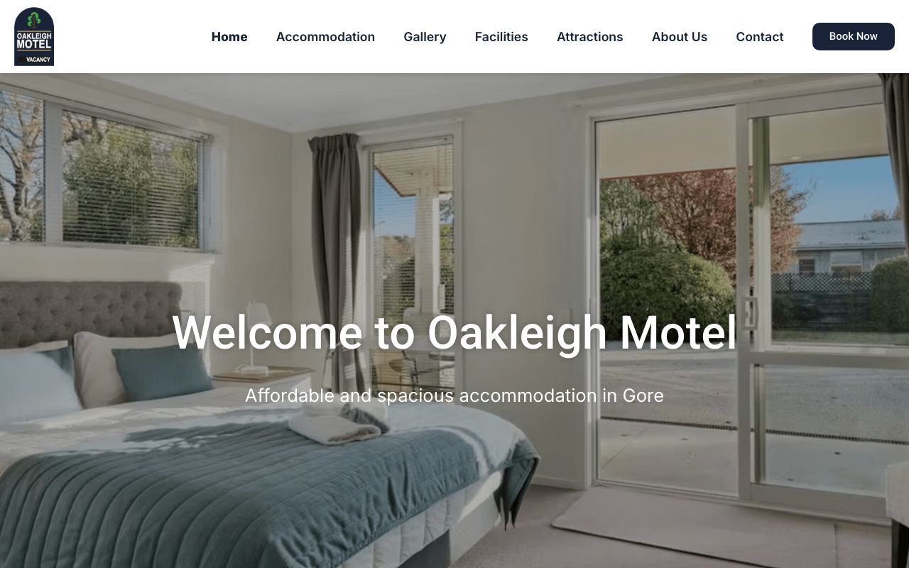 Preview of ASURE Oakleigh Motel Gore's website