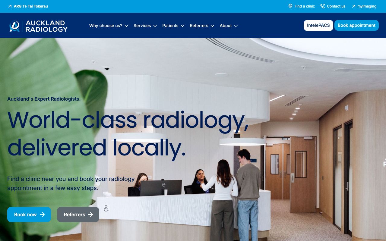 Preview of Auckland Radiology Group's website