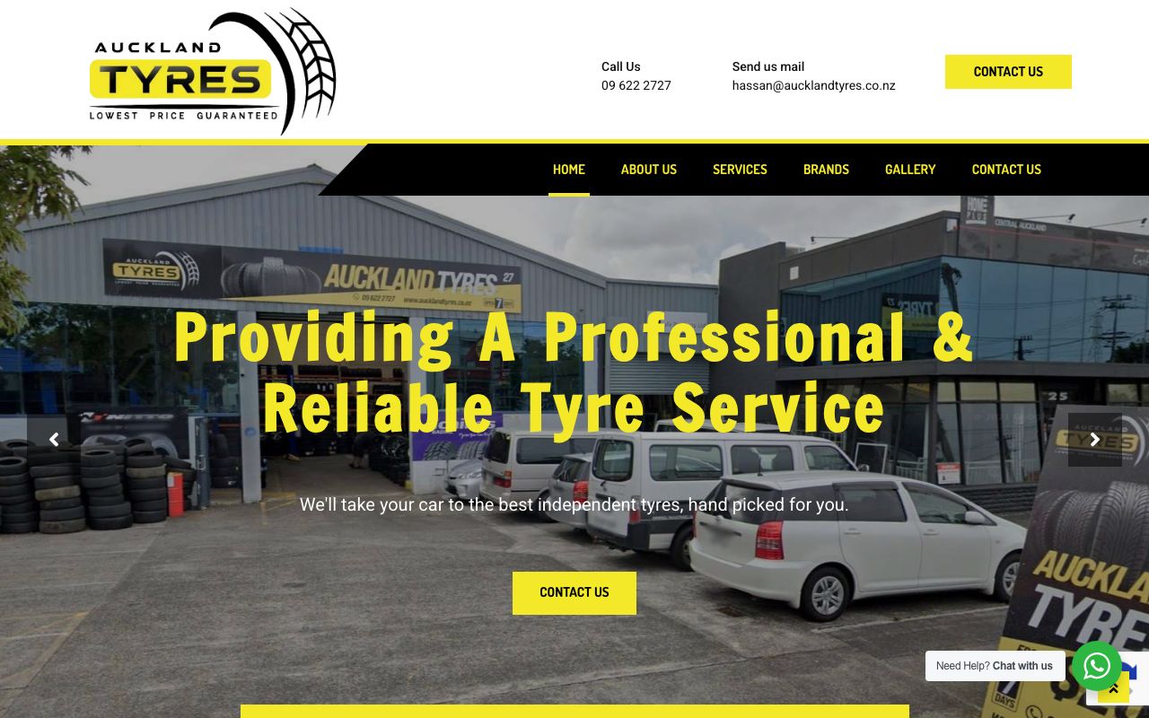 Preview of Auckland Tyres's website