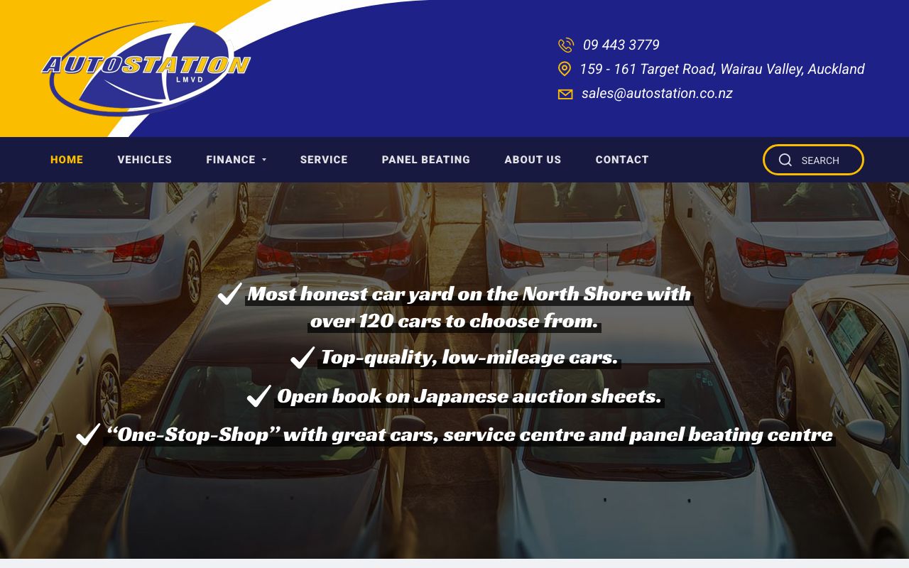 Preview of Auto Station's website