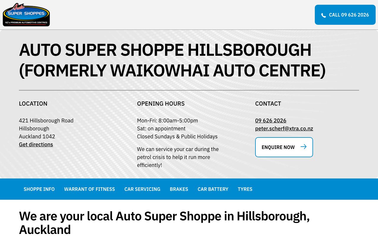 Preview of Auto Super Shoppe Hillsborough's website