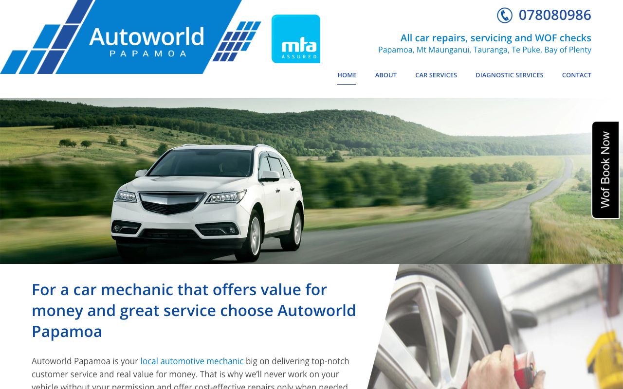Preview of Autoworld Papamoa's website