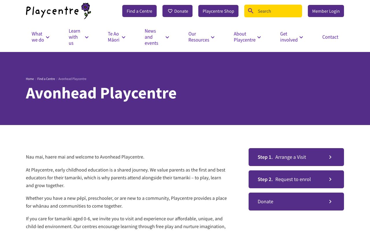 Preview of Avonhead Playcentre's website