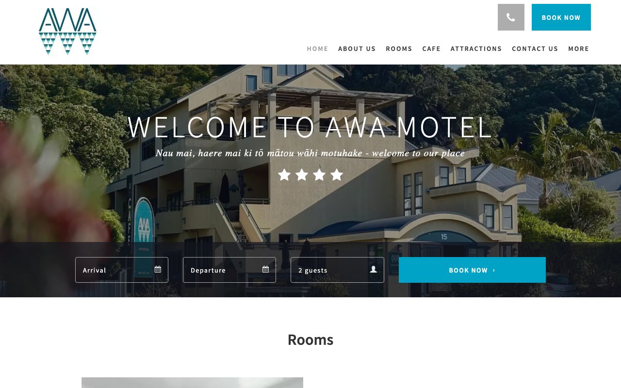 Preview of Awa Motel's website