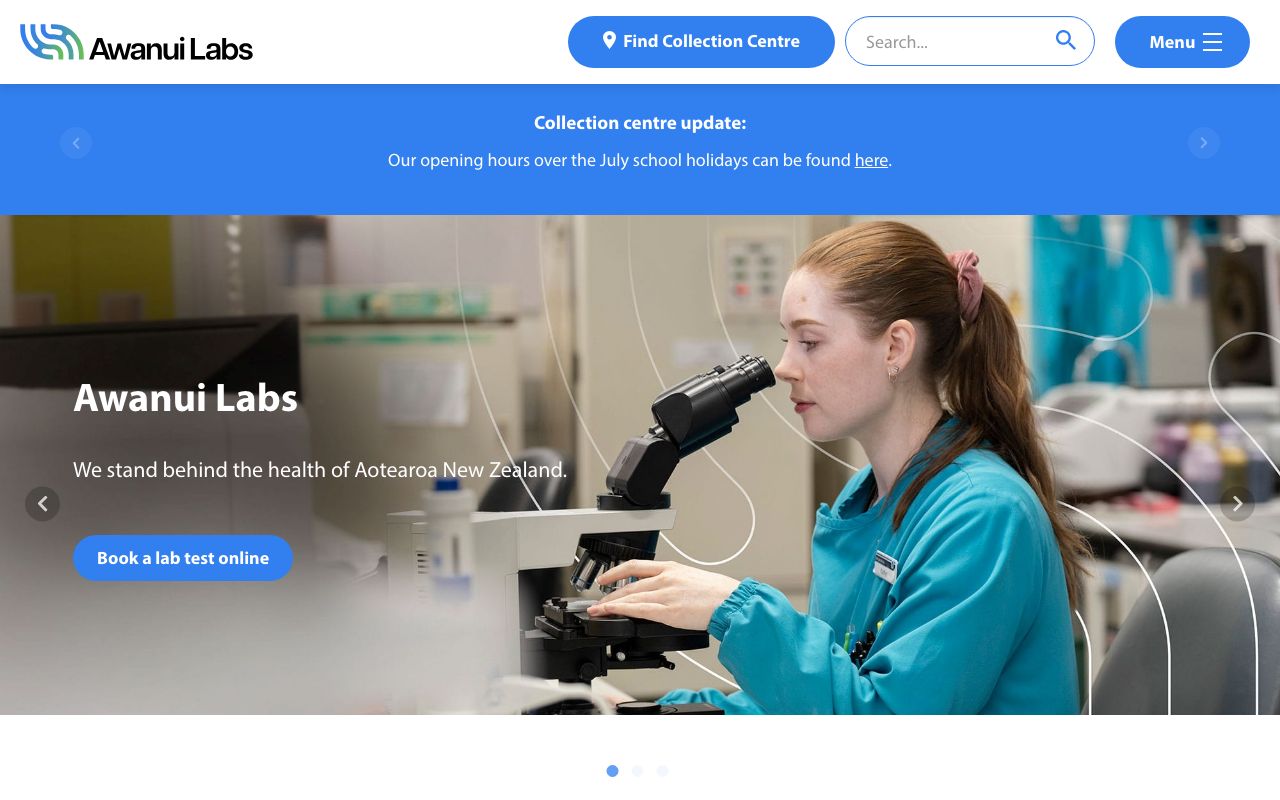 Preview of Awanui Labs's website