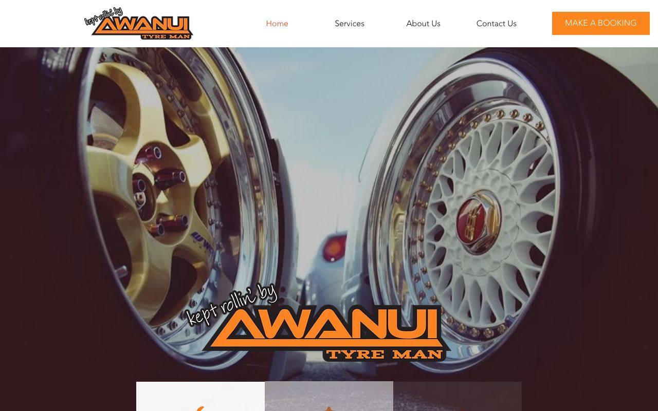Preview of Awanui Tyre Man's website