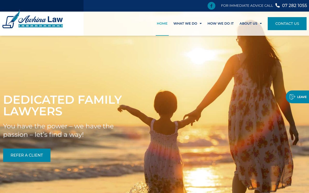 Preview of Awhina Law's website