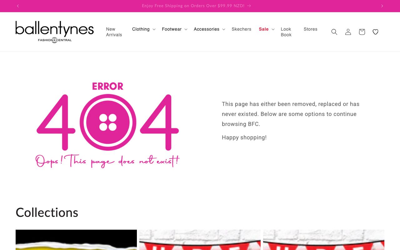 Preview of Ballentynes's website