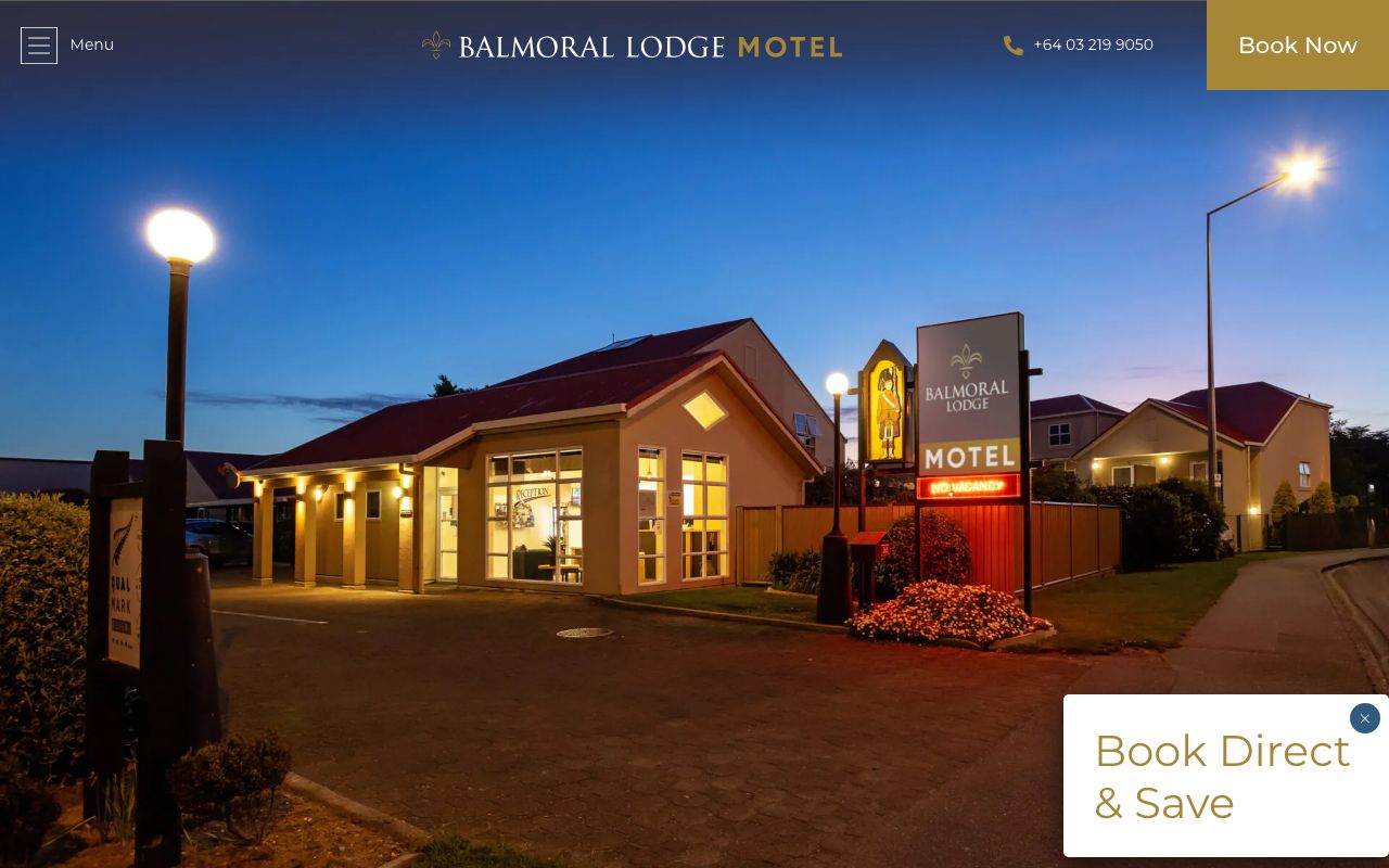 Preview of Balmoral Lodge Motel's website