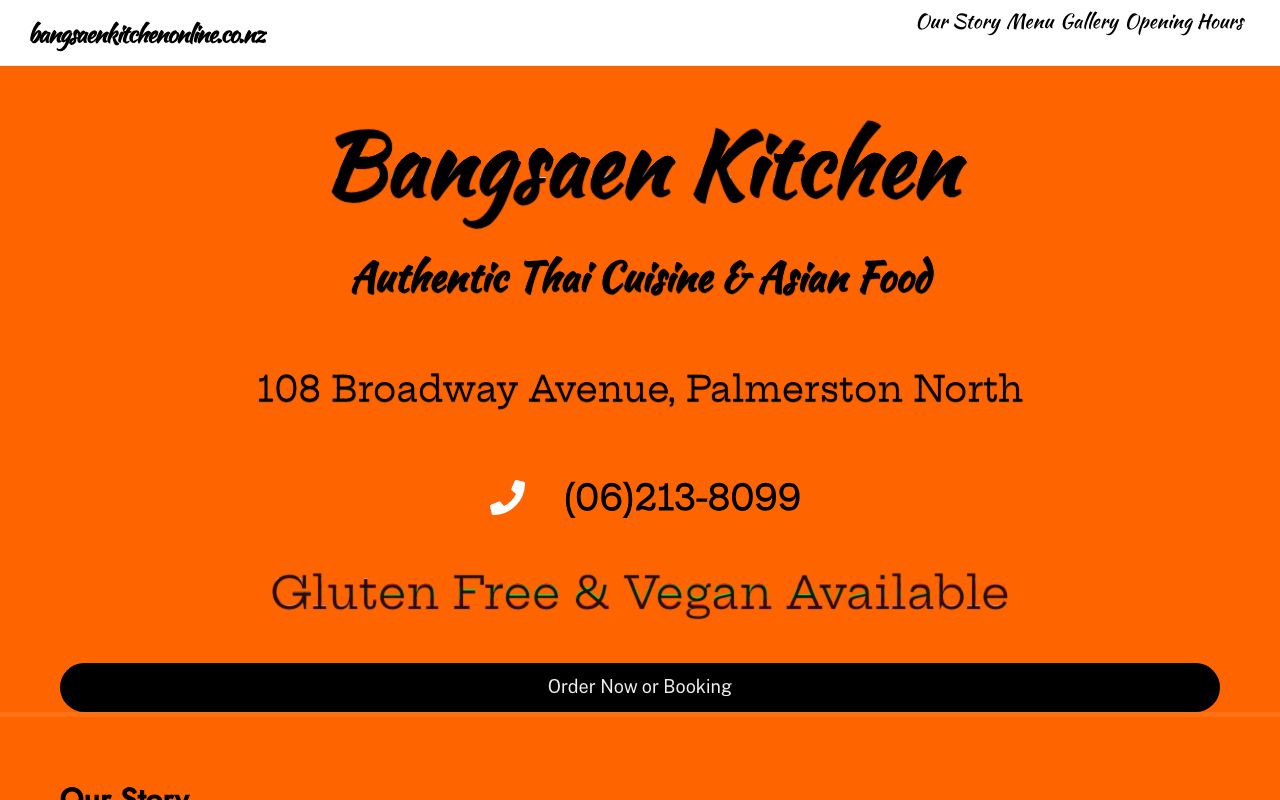 Preview of Bangsaen Kitchen's website