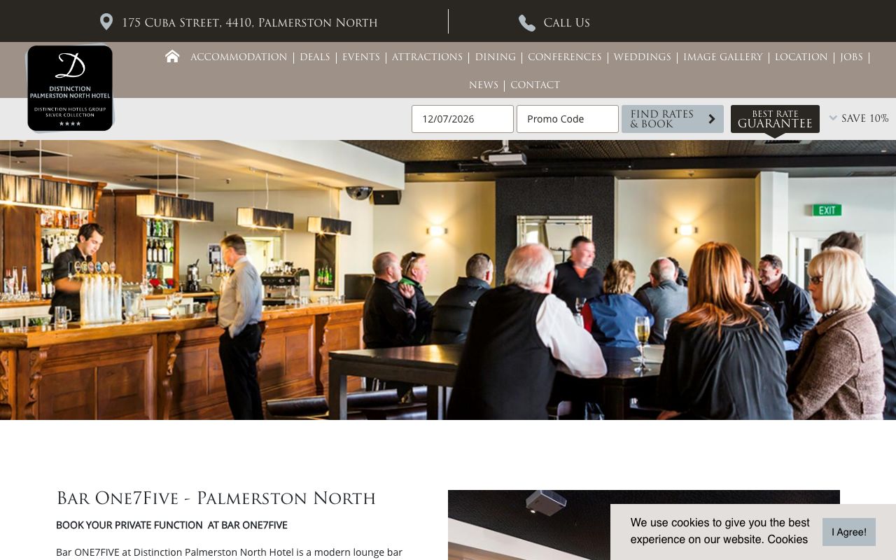 Preview of Bar One 7 Five's website