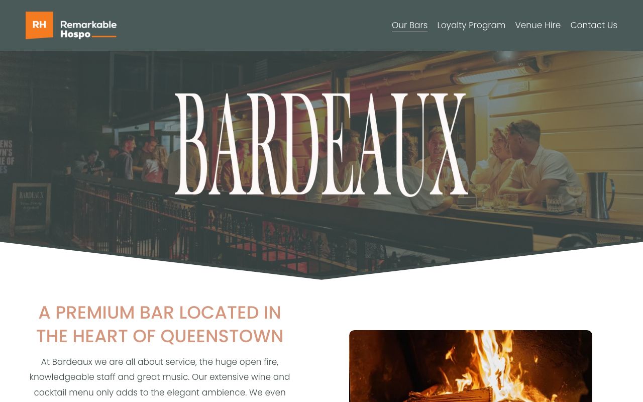 Preview of Bardeaux's website