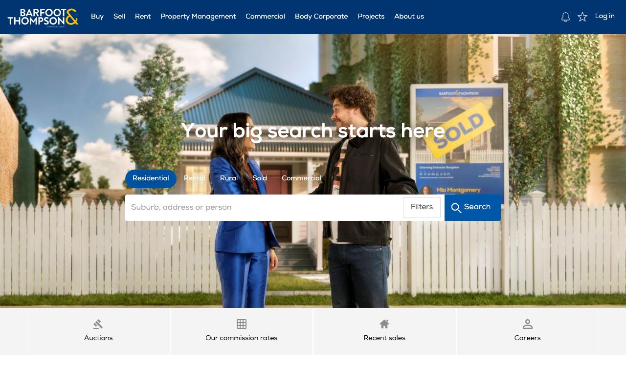 Preview of Barfoot & Thompson's website
