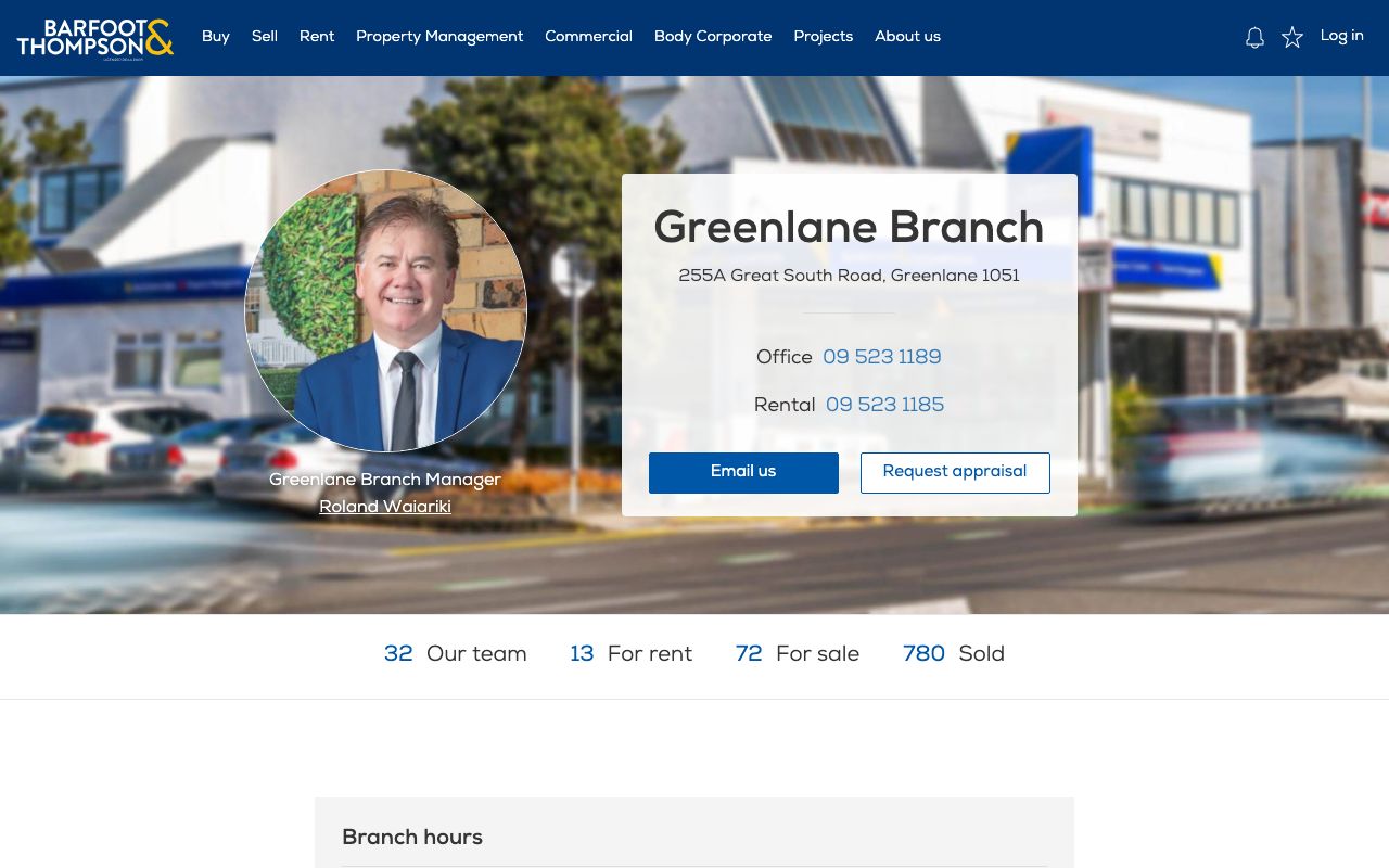 Preview of Barfoot & Thompson's website