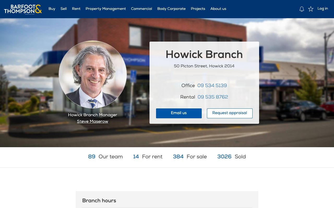 Preview of Barfoot & Thompson Howick's website