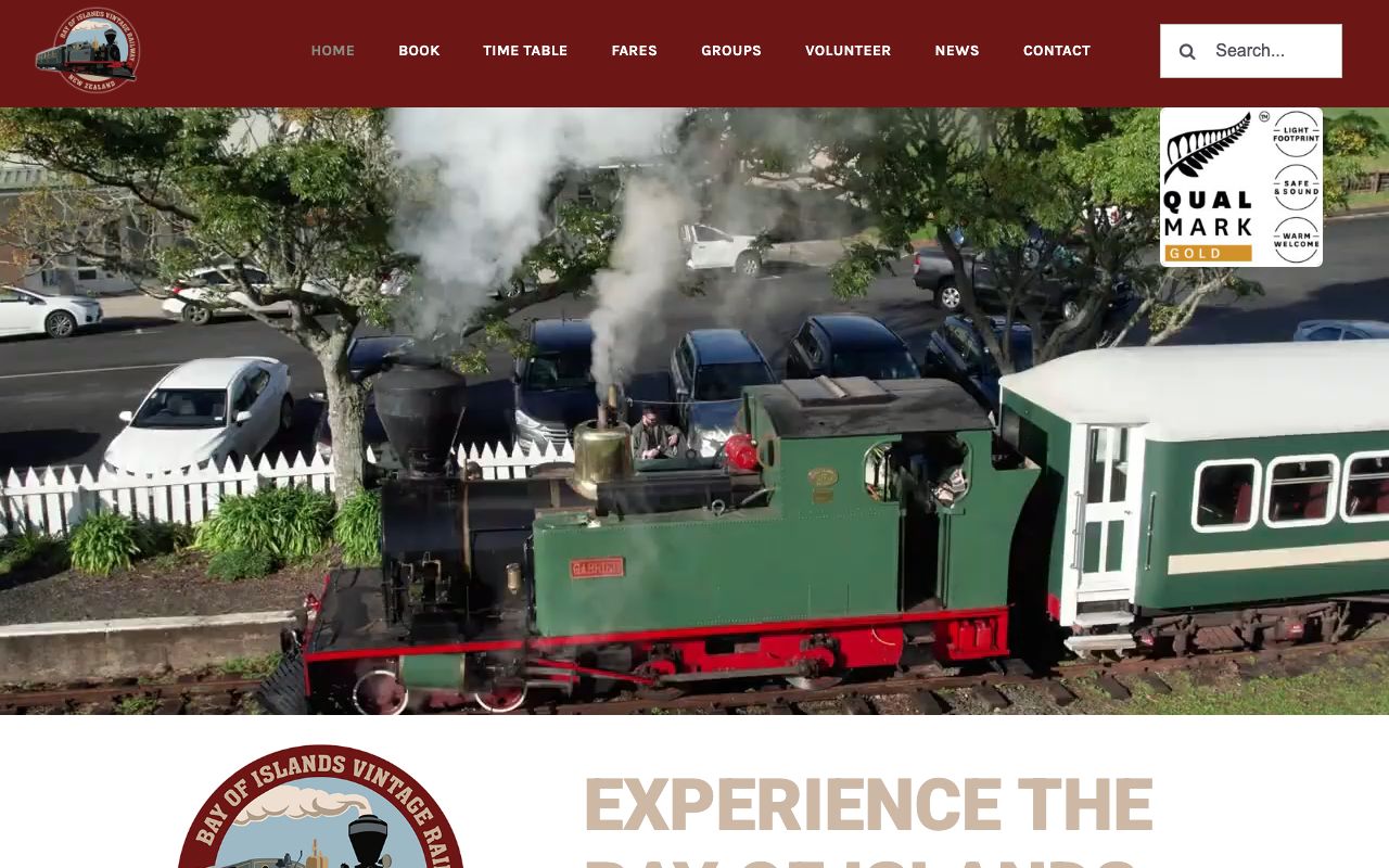 Preview of Bay of Islands Vintage Railway's website
