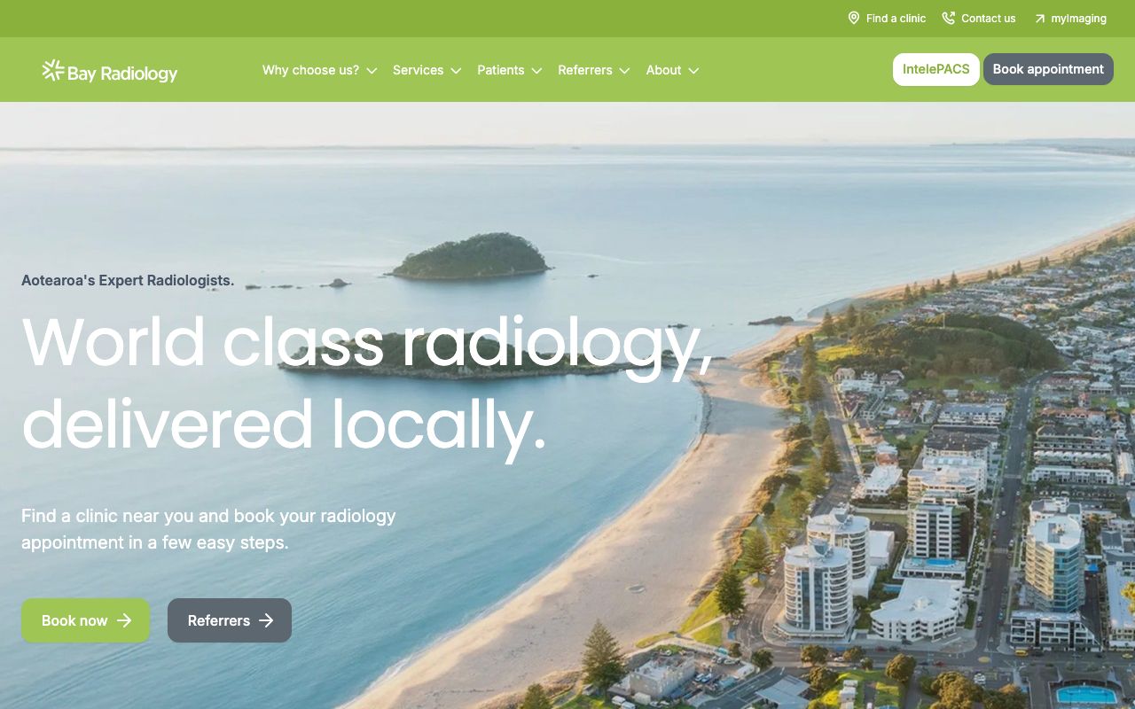 Preview of Bay Radiology's website