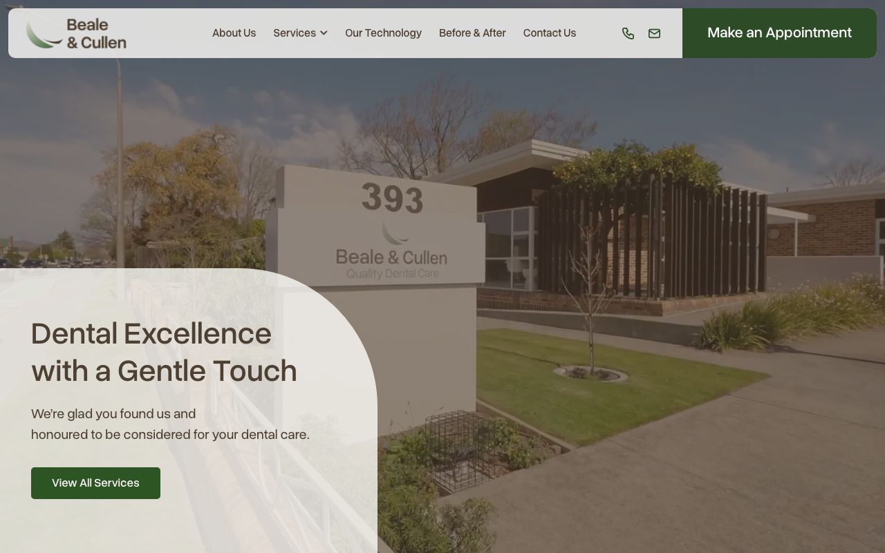 Preview of Beale & Cullen Dental's website