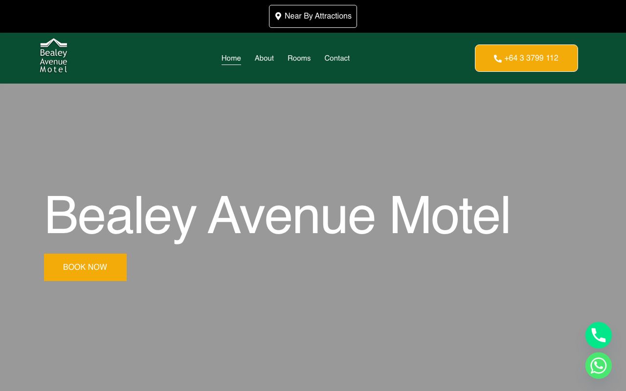Preview of Bealey Avenue Motel's website