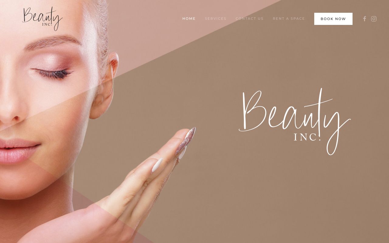 Preview of Beauty Inc.'s website