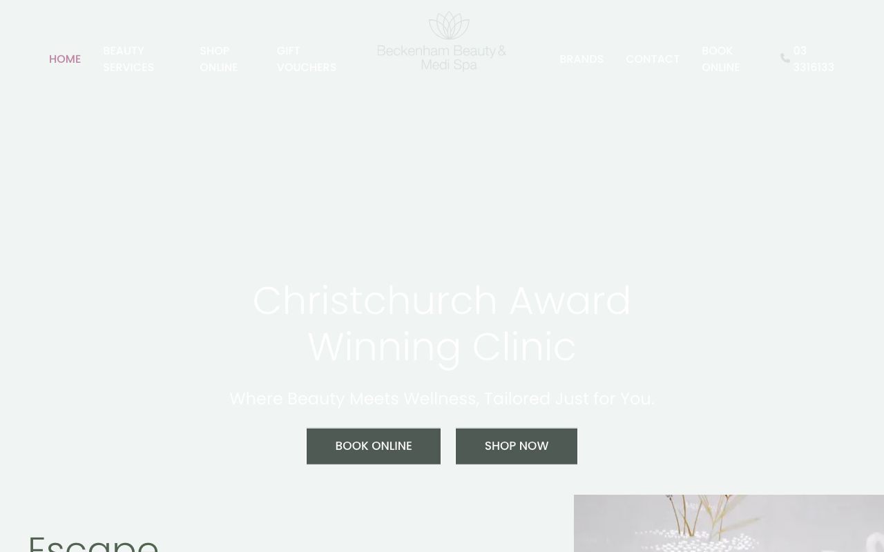 Preview of Beckenham Beauty & Medi Spa's website