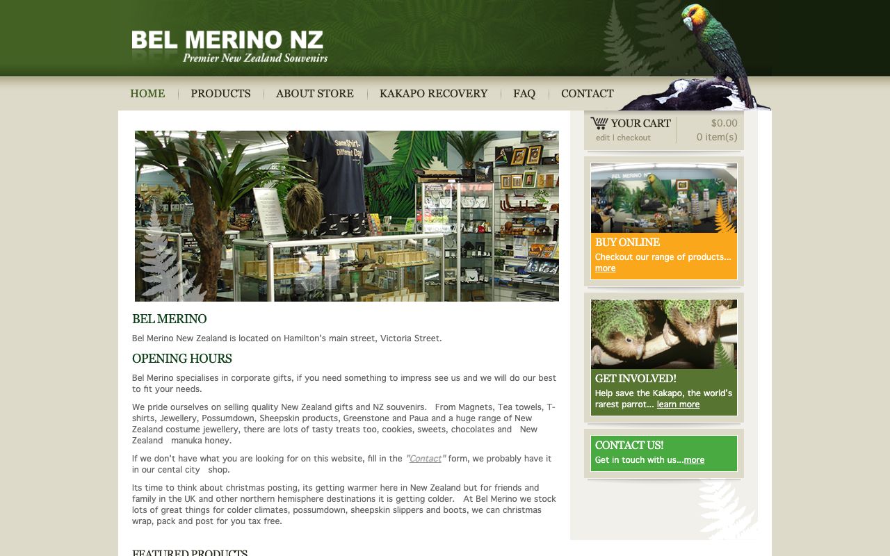 Preview of Bel Merino NZ's website